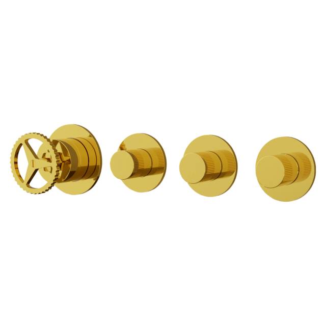 Смеситель для душа Remer Chrono CH98D3PDO, золото глянцевое