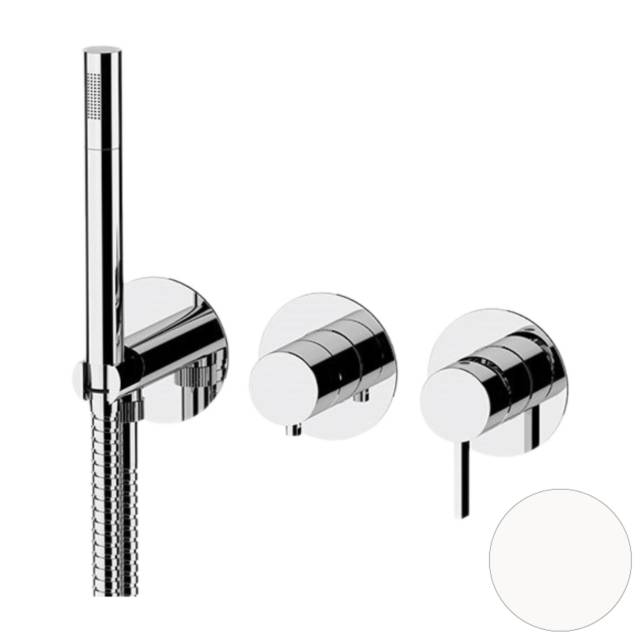 Смеситель для душа Remer Metrica MC97D2PBO, белый матовый