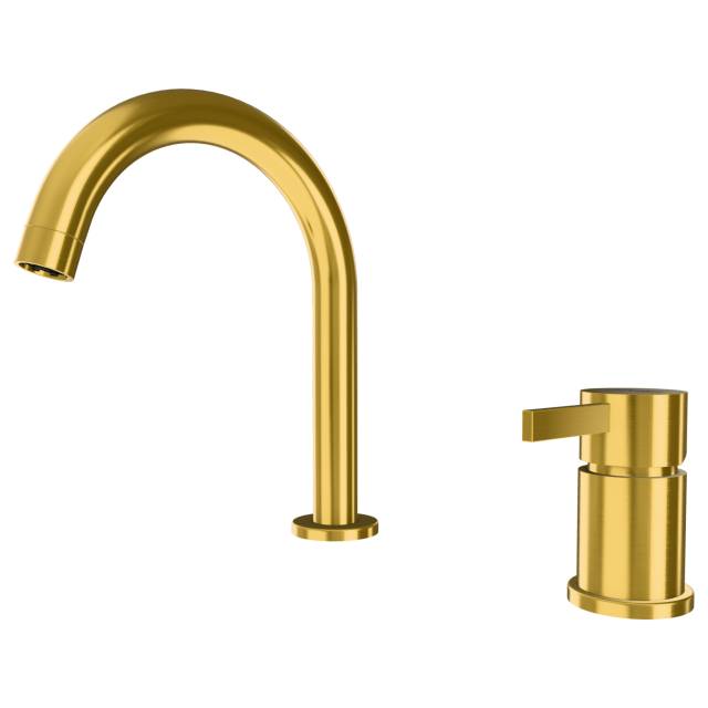 Смеситель для раковины Remer Metrica MC57BG, золото брашированное