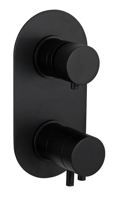 Смеситель термостатический для душа Remer Elegance NT92NO, черный матовый