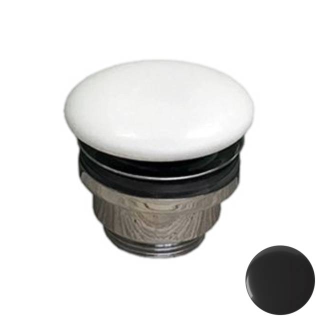 Донный клапан универсальный 1”1/4 с керамической крышкой GSG Ceramic Design PILTONUNIAR002, черный глянцевый