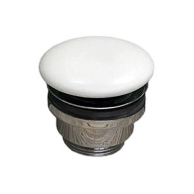 Донный клапан универсальный 1”1/4 с керамической крышкой GSG Ceramic Design PILTONUNIAR001, белый матовый