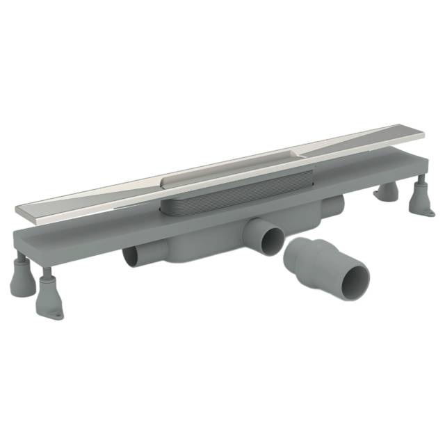 Дренажный канал 100 см, гидрозатвор, ABS, горизонтальный выход OMP Tea Emyflow 5963.404.8.3, золото брашированное