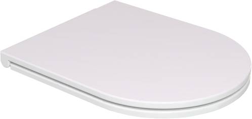 Крышка с сиденьем для подвесного унитаза с микролифтом GSG Ceramic Design Flut FLCOPRSLTICRCN000, белый глянцевый