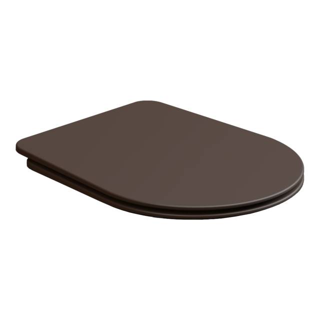 Крышка с сиденьем для подвесного унитаза с микролифтом GSG Ceramic Design Hit! HICOPRSLTICR035, Cacao Matt