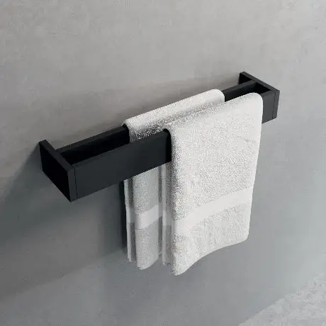 Полотенцедержатель двойной 45 см Novellini Frame R90AKFPS0245-H, цвет Matt Black