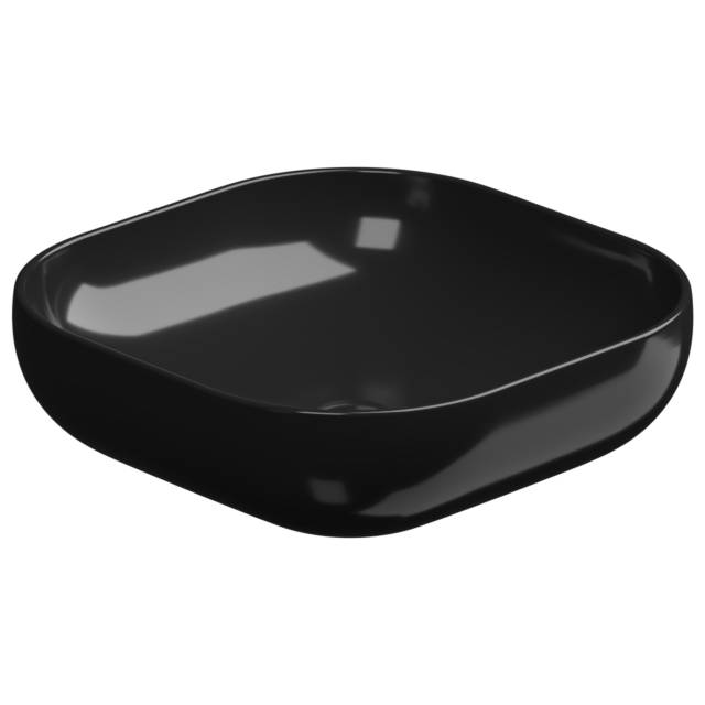 Раковина накладная 45 см GSG Ceramic Design Easy EALAVQU45002, черный глянцевый