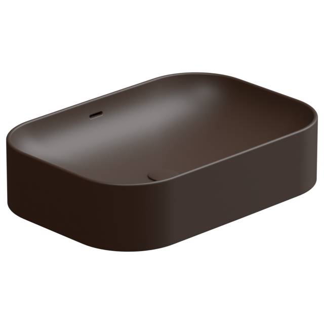Раковина накладная 60x42 см GSG Ceramic Design Easy EALAVTP60035, Cacao Matt