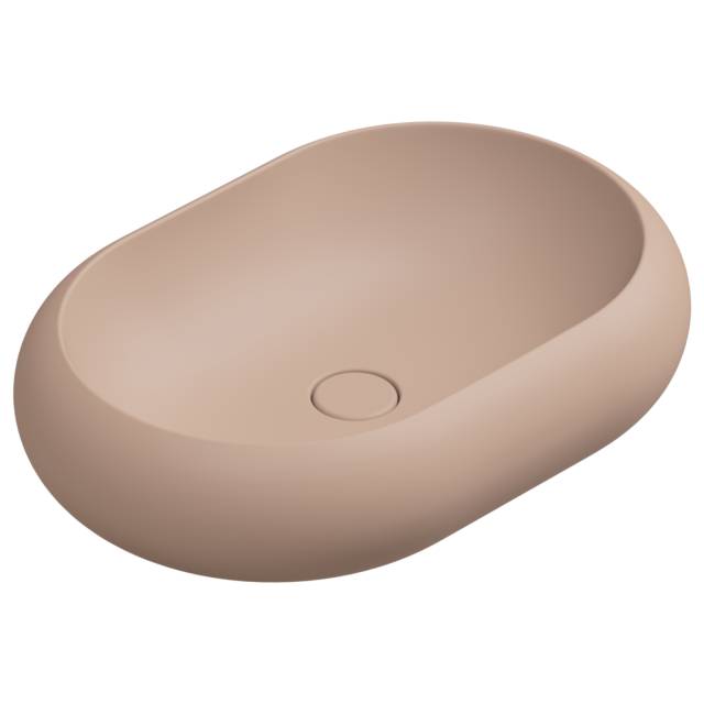 Раковина накладная 60x42 см GSG Ceramic Design Petra PELAV60032, Cipria Matt