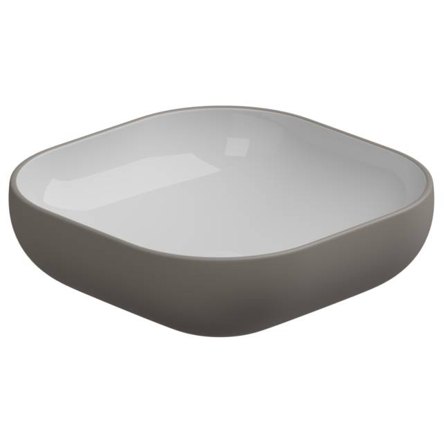 Раковина накладная биколор 45 см GSG Ceramic Design Easy EALAVQU45BI000/030, White/Cashmere Matt