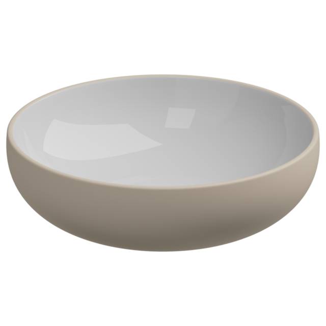Раковина накладная биколор 45 см GSG Ceramic Design Easy EALAVRO45BI000/034, White/Sabbia Matt