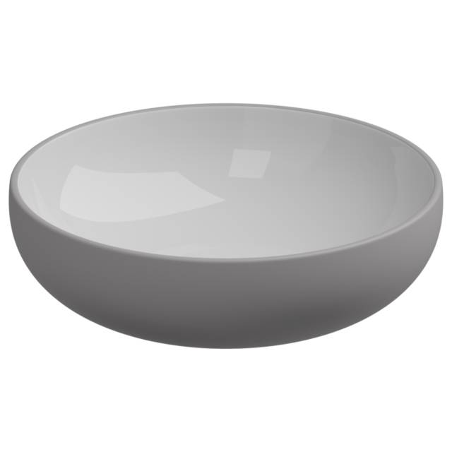 Раковина накладная биколор 45 см GSG Ceramic Design Easy EALAVRO45BI000/038, White/Fumo Matt