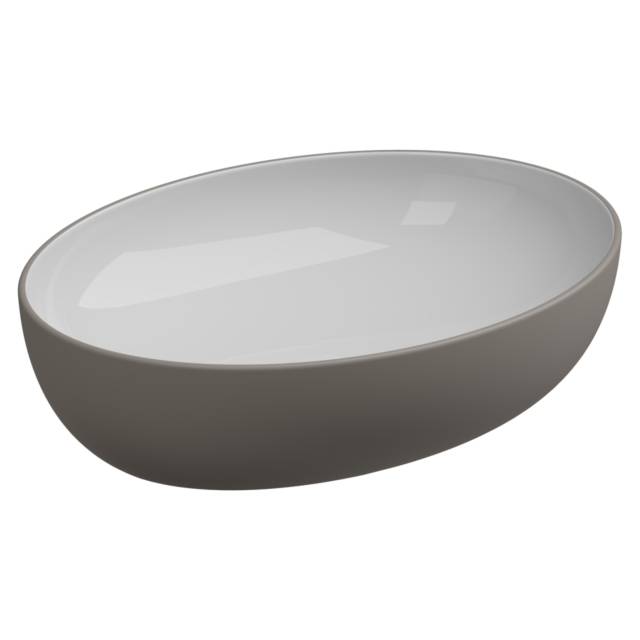 Раковина накладная биколор 55x42 см GSG Ceramic Design Easy EALAVOV55BI000/030, White/Cashmere Matt