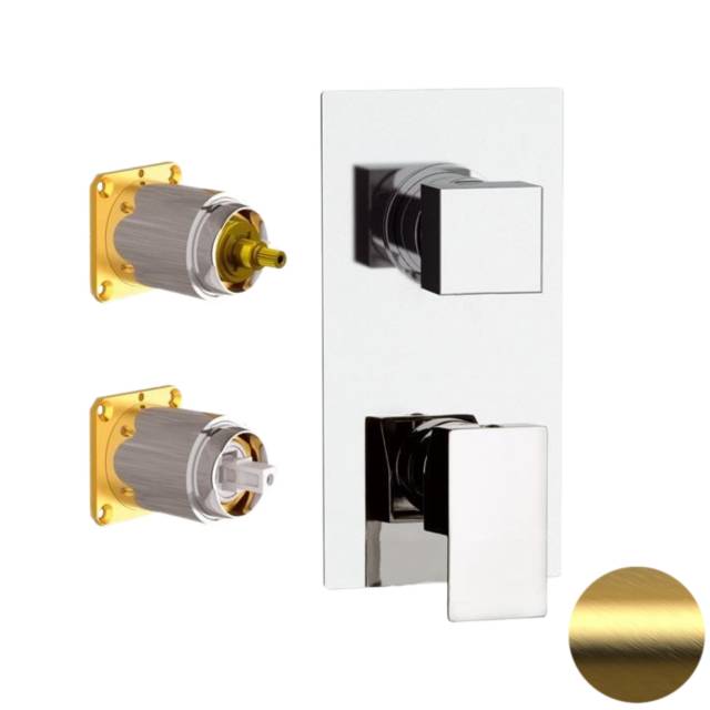 Смеситель для душа Daniel Skyline SK612D3KBDP, золото брашированное