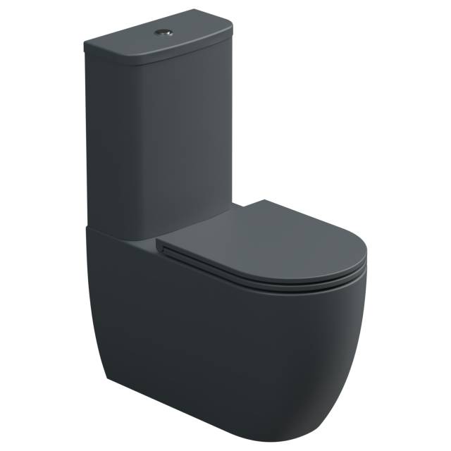 Чаша напольного унитаза биколор GSG Ceramic Design Like LKMBLBI000/028P, White/Ebano Matt