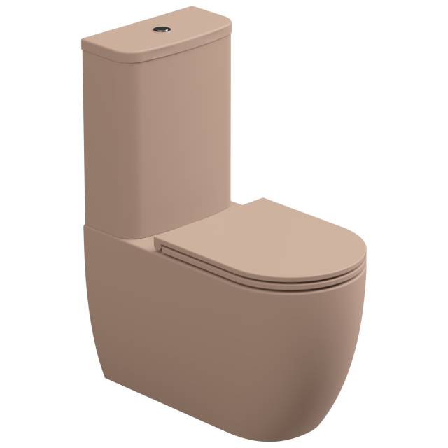 Чаша напольного унитаза биколор GSG Ceramic Design Like LKMBLBI000/032P, White/Cipria Matt