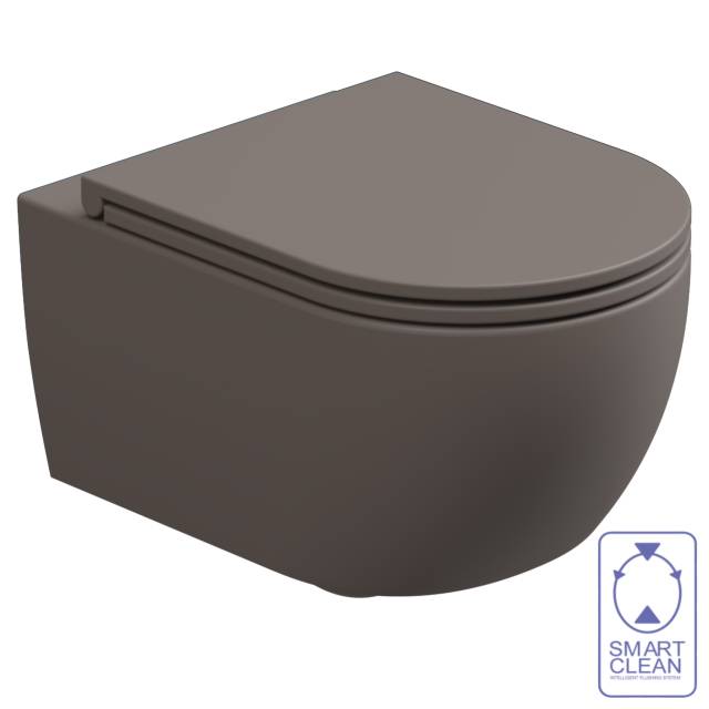 Чаша подвесного унитаза биколор GSG Ceramic Design Like LKWCSOBI000/029, White/Tortora Matt