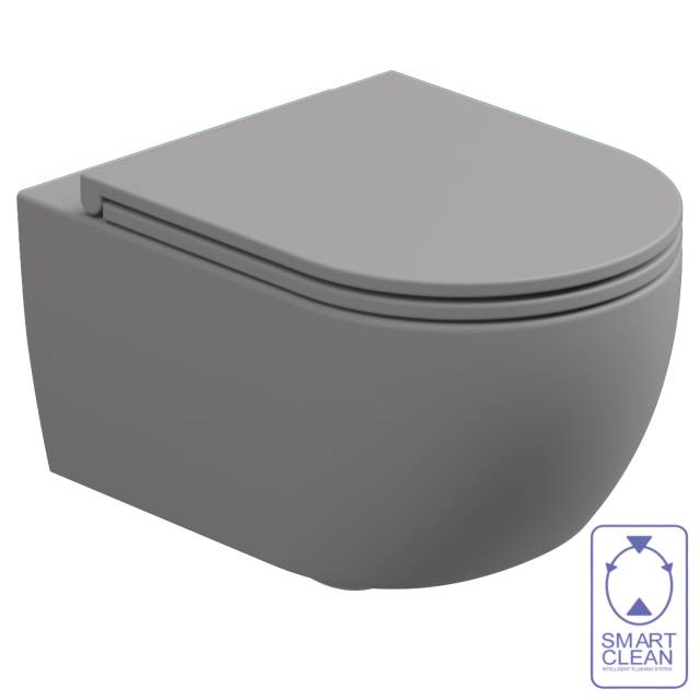 Чаша подвесного унитаза биколор GSG Ceramic Design Like LKWCSOBI000/038, Fumo Matt