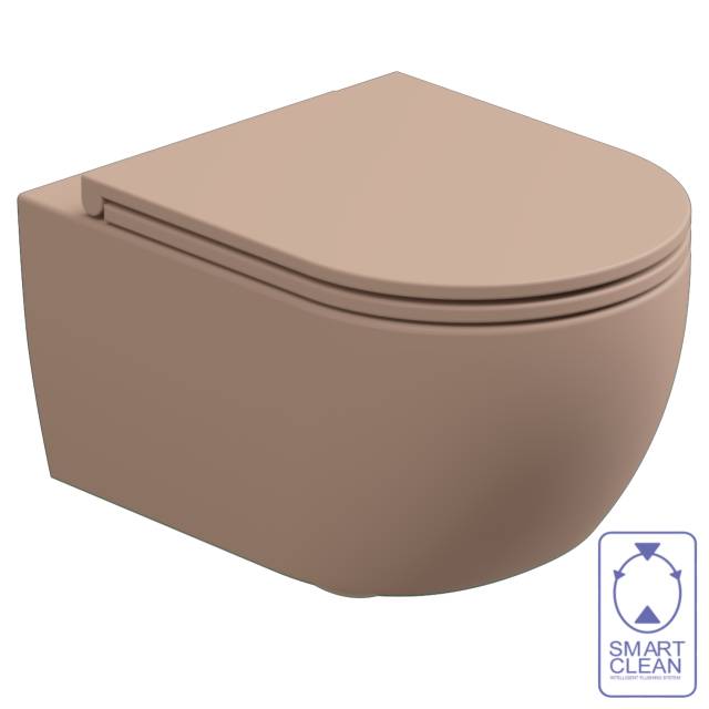 Чаша подвесного унитаза биколор GSG Ceramic Design Like LKWCSOBI000/032, White/Cipria Matt
