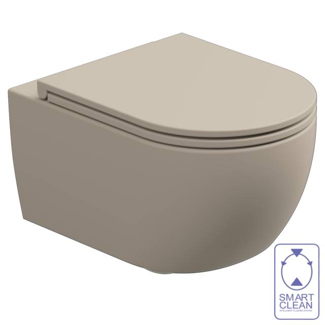 Чаша подвесного унитаза биколор GSG Ceramic Design Like LKWCSOBI000/034, White/Sabbia Matt