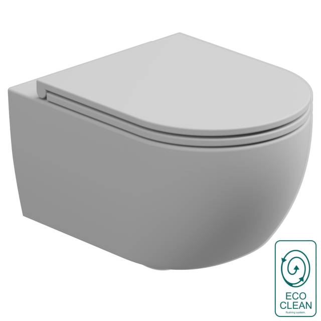 Чаша подвесного унитаза со смывом Eco Clean (торнадо) GSG Ceramic Design Like LKWCSOEC001, белый матовый