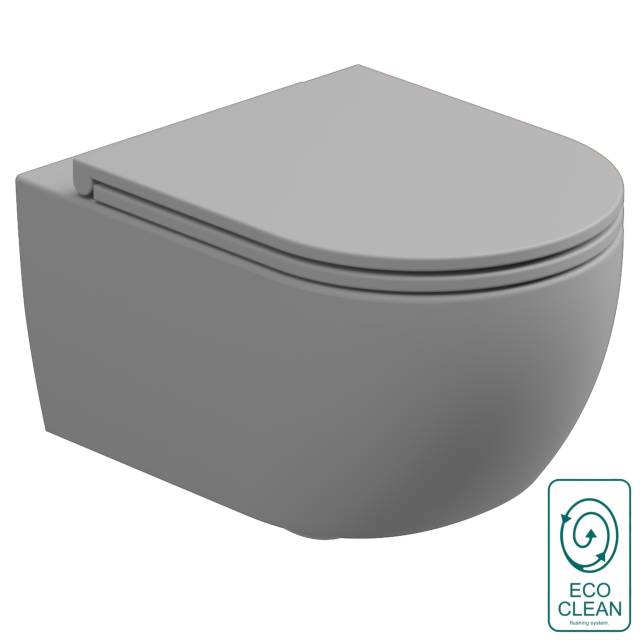 Чаша подвесного унитаза со смывом Eco Clean (торнадо) GSG Ceramic Design Like LKWCSOEC033, Perla Matt