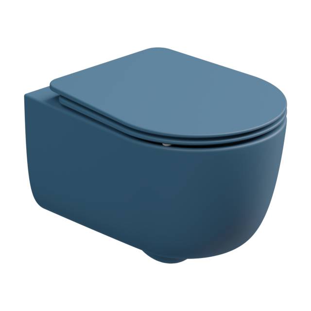 Чаша подвесного унитаза со смывом Smart Clean GSG Ceramic Design Hit! HIWCSO027, Denim Matt