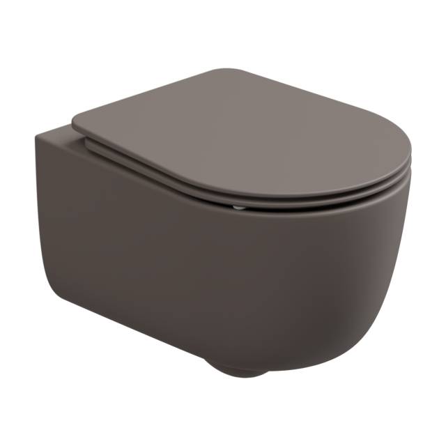 Чаша подвесного унитаза со смывом Smart Clean GSG Ceramic Design Hit! HIWCSO029, Tortora Matt