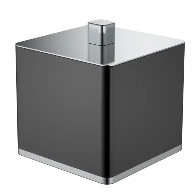 Boheme Диспенсер ватных дисков, настольный, цвет: black/chrome 10964-B-CR