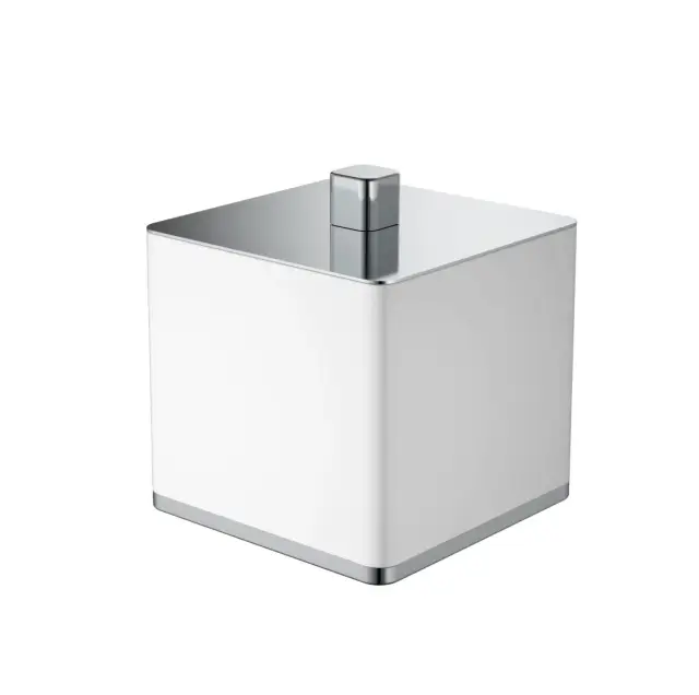 Boheme Диспенсер ватных дисков, настольный, цвет: white/chrome 10964-W-CR