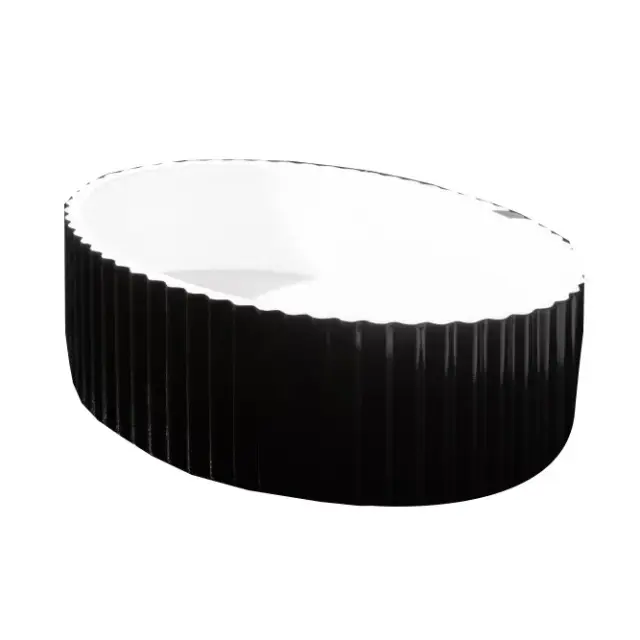 Boheme Monaco Раковина чаша овальная 50х35х14h см, без перелива, цвет: black 878-B
