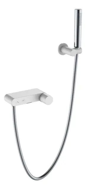 Boheme Stick Diamond Смеситель для ванны с душевым комплектом: ручной душ, излив, цвет: white/chrome 123-WCR