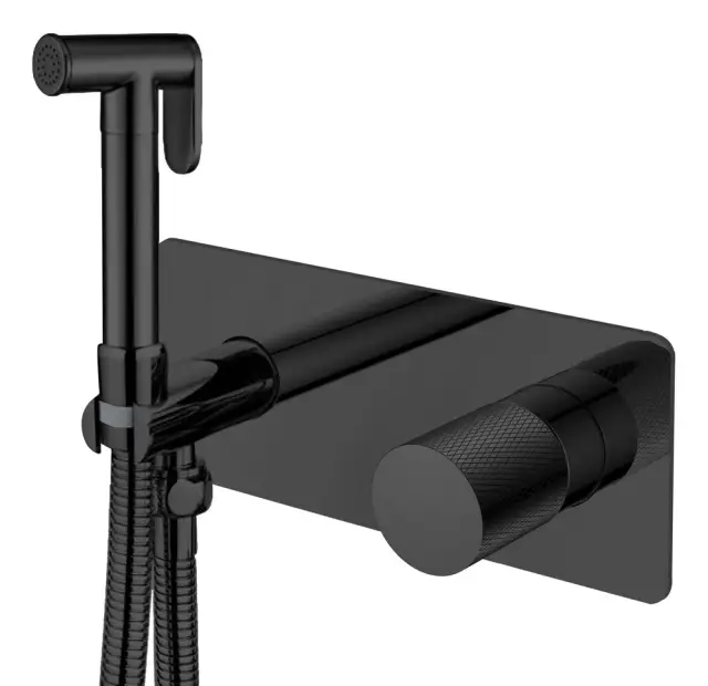 Boheme Stick Touch Гигиенический душ со смесителем и встраиваемой частью, цвет: black 127-BB.2