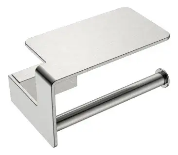 Boheme Q Держатель туалетной бумаги с полочкой, подвесной, цвет: nickel brush 10941-NB
