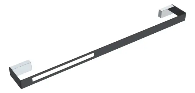 Boheme Q Полотенцедержатель 60 см, подвесной, цвет: chrome/black 10942-CR-B