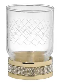 Boheme Royal Cristal Стакан настольный, стеклянный полупрозрачный, цвет: gold 10931-G