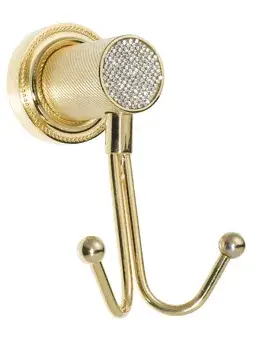 Boheme Royal Cristal Крючок для полотенец двойной, подвесной, цвет: gold 10926-G