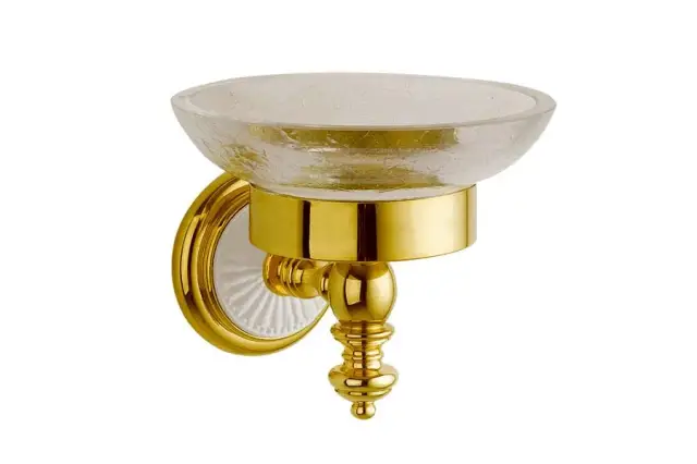Boheme Palazzo Мыльница со стеклянной чашей, подвесная, цвет: gold 10103