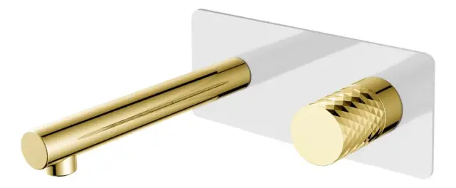 Boheme Stick Смеситель для раковины встраиваемый, излив, с внутренней частью, цвет: white/gold 125-WG