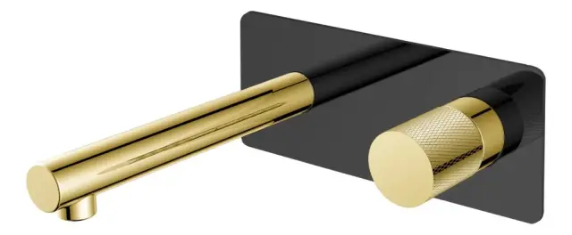 Boheme Stick Смеситель для раковины встраиваемый, излив, с внутренней частью, цвет: black/gold 125-BG.2