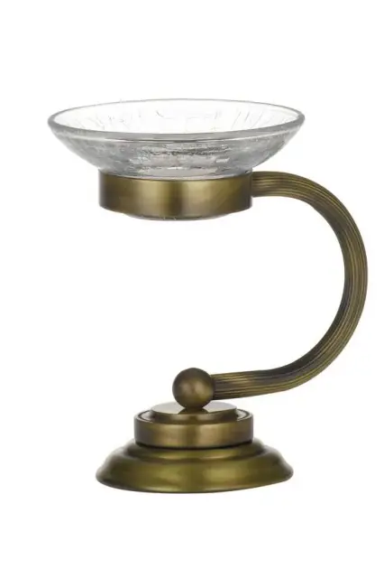Boheme Murano Мыльница со стеклянной чашей, настольная, цвет: bronze 10910-BR