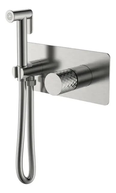 Boheme Stick Diamond Гигиенический душ со смесителем и встраиваемой частью, цвет: nickel brush 127-NB