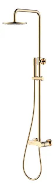 Boheme Stick Diamond Душевая стойка: смеситель, ручной душ, шланг, верхний душ, цвет: gold 128-GG