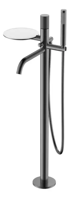 Boheme Stick Touch Смеситель напольный с душевым набором - ручной душ, шланг, цвет: gun metall 129-GM.2