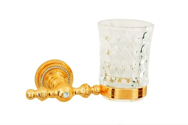 Boheme Imperiale Стакан подвесной, стеклянный полупрозрачный, цвет: gold 10404