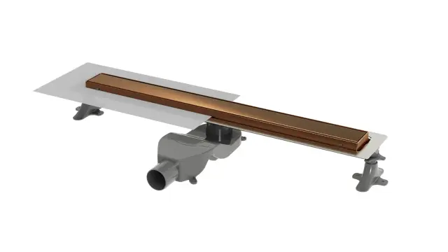 Boheme Premium Linear Трап линейный 80 см нерж. сталь, решетка с щелью для воды, цвет:brushed bronze 982-80-BRB