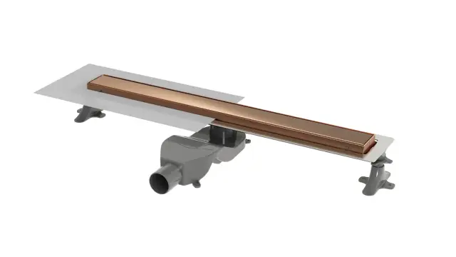 Boheme Premium Linear Трап линейный 60 см нерж. сталь, решетка с щелью для воды, цвет:copper brushed 982-60-CB