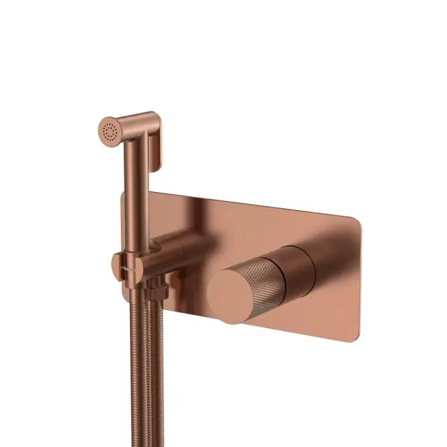 Boheme Stick Touch Гигиенический душ со смесителем и встраиваемой частью, цвет: copper brushed 127-CB.2