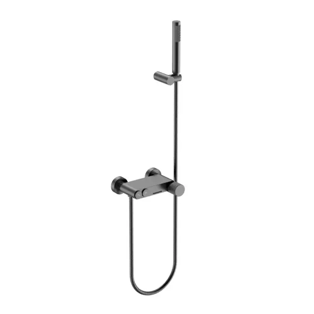 Boheme Stick Linea Смеситель для ванны с душевым комплектом: ручной душ, шланг, цвет: gun metall 123-GM.3