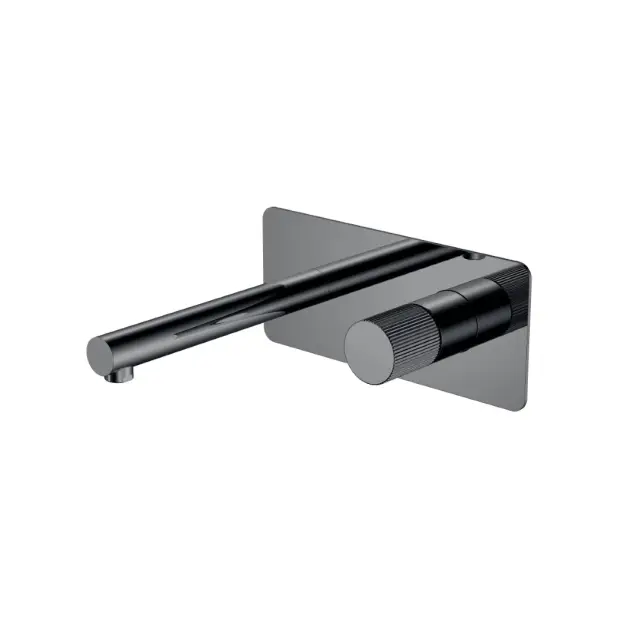 Boheme Stick Linea Смеситель для раковины встраиваемый, излив 18,5 см, цвет: shine gun metall 125-SGM.3